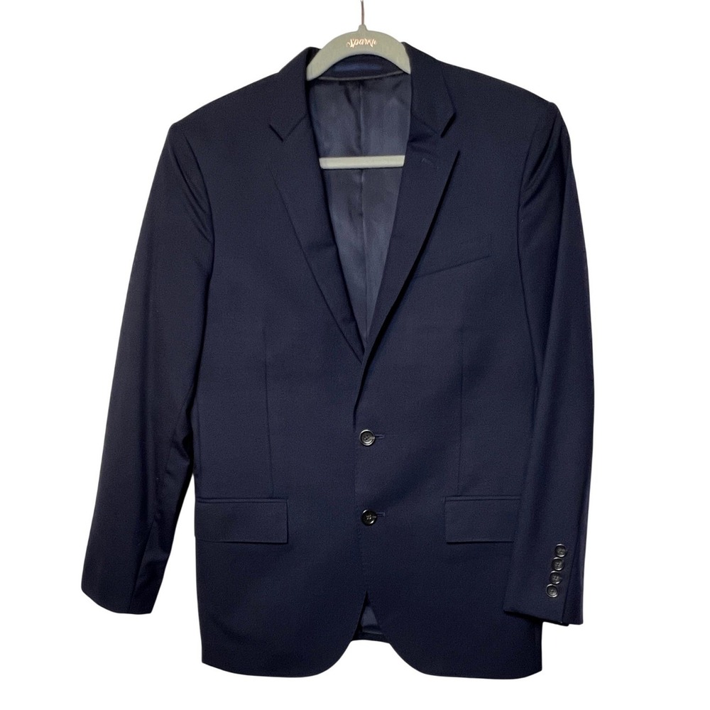 J.Crew Mens Blazer Ludlow Loro Piana Super 120s Wool 38S Navy Blue Suit Jacket